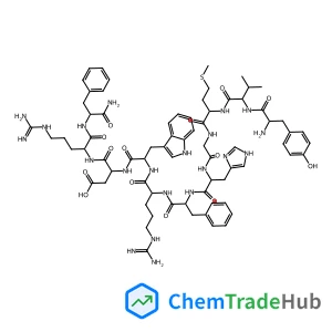 (3S)-3-[[(2S)-2-[[(2S)-2-[[(2S)-2-[[(2S)-2-[[2-[[(2S)-2-[[(2S)-2-[[(2S)-2-amino-3-(4-hydroxyphenyl)propanoyl]amino]-3-methylbutanoyl]amino]-4-methylsulfanylbutanoyl]amino]acetyl]amino]-3-(1H-imidazol-4-yl)propanoyl]amino]-3-phenylpropanoyl]amino]-5-carbamimidamidopentanoyl]amino]-3-(1H-indol-3-yl)propanoyl]amino]-4-[[(2S)-1-[[(2S)-1-amino-1-oxo-3-phenylpropan-2-yl]amino]-5-carbamimidamido-1-oxopentan-2-yl]amino]-4-oxobutanoic acid