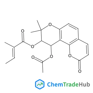 (9R,10S)-10-Acetoxy-8,8-dimethyl-2-oxo-9,10-dihydro-2H,8H-pyrano[2,3-f]chromen-9-yl (2Z)-2-methyl-2-butenoate