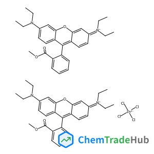 Bis{6-(diethylamino)-N,N-diethyl-9-[2-(methoxycarbonyl)phenyl]-3H-xanthen-3-iminium} tetrachlorozincate(2-)