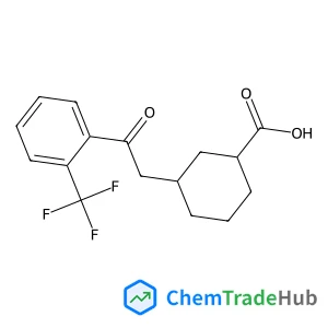 (1S,3R)-3-{2-Oxo-2-[2-(trifluoromethyl)phenyl]ethyl}cyclohexanecarboxylic acid