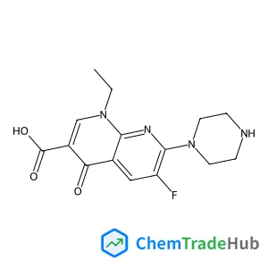 1-Ethyl-6-fluoro-4-oxo-7-(1-piperazinyl)-1,4-dihydro-1,8-naphthyridine-3-carboxylic acid