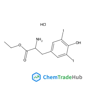 Ethyl 3,5-diiodo-L-tyrosinate hydrochloride (1:1)