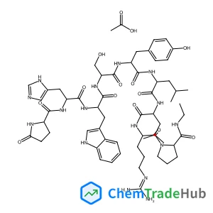 5-Oxo-L-prolyl-L-histidyl-L-tryptophyl-L-seryl-L-tyrosyl-D-leucyl-L-leucyl-L-arginyl-N-ethyl-L-prolinamide acetate (1:1)