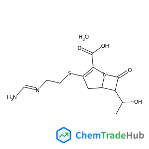 (5R,6S)-6-[(1R)-1-Hydroxyethyl]-3-({2-[(iminomethyl)amino]ethyl}sulfanyl)-7-oxo-1-azabicyclo[3.2.0]hept-2-ene-2-carboxylic acid hydrate (1:1)