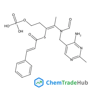 S-[(2E)-2-{[(4-Amino-2-methyl-5-pyrimidinyl)methyl](formyl)amino}-5-(phosphonooxy)-2-penten-3-yl] (2E)-3-phenyl-2-propenethioate