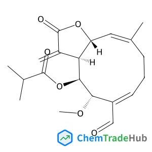 (3aS,4S,5S,6E,10Z,11aR)-6-Formyl-5-methoxy-10-methyl-3-methylene-2-oxo-2,3,3a,4,5,8,9,11a-octahydrocyclodeca[b]furan-4-yl 2-methylpropanoate