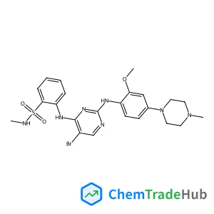 2-[(5-Bromo-2-{[2-methoxy-4-(4-methyl-1-piperazinyl)phenyl]amino}-4-pyrimidinyl)amino]-N-methylbenzenesulfonamide