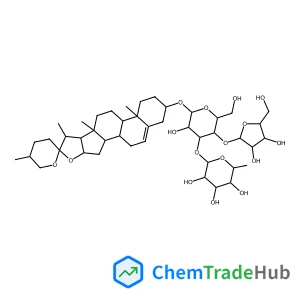 (3beta,25R)-17-Hydroxyspirost-5-en-3-yl alpha-L-arabinofuranosyl-(1->4)-[6-deoxy-alpha-L-mannopyranosyl-(1->3)]-beta-D-glucopyranoside