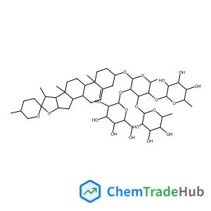 (2R,3S,4R,5S)-2-methyl-6-[(2R,4S,5R,6R)-2-methyl-6-[(1S,2S,5'R,6R,7S,8R,9S,12S,13R)-5',7,9,13-tetramethylspiro[5-oxapentacyclo[10.8.0.02,9.04,8.013,18]icos-18-ene-6,2'-oxane]-16-yl]oxy-5-[(3R,4S,5S,6R)-3,4,5-trihydroxy-6-(hydroxymethyl)oxan-2-yl]oxy-4-[(2S,3R,4R,5R,6S)-3,4,5-trihydroxy-6-methyloxan-2-yl]oxyoxan-3-yl]oxyoxane-3,4,5-triol