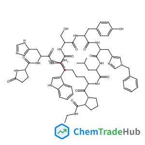 5-Oxo-L-prolyl-L-histidyl-L-tryptophyl-L-seryl-L-tyrosyl-1-benzyl-D-histidyl-L-leucyl-L-arginyl-N-ethyl-L-prolinamide