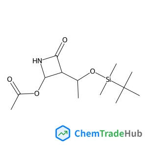 (2R,3R)-3-[(1R)-1-{[Dimethyl(2-methyl-2-propanyl)silyl]oxy}ethyl]-4-oxo-2-azetidinyl acetate