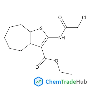 Ethyl 2-[(chloroacetyl)amino]-5,6,7,8-tetrahydro-4H-cyclohepta[b]thiophene-3-carboxylate structure
