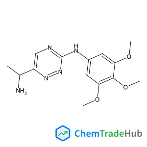 6-(1-Aminoethyl)-N-(3,4,5-trimethoxyphenyl)-1,2,4-triazin-3-amine