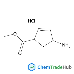 Methyl (1R,4S)-4-amino-2-cyclopentene-1-carboxylate hydrochloride (1:1)