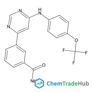 3-(6-{[4-(Trifluoromethoxy)phenyl]amino}-4-pyrimidinyl)benzamide