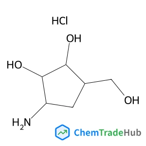 (1R,2S,3R,5R)-3-Amino-5-(hydroxymethyl)-1,2-cyclopentanediol hydrochloride (1:1)