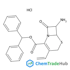 benzhydryl (6R,7R)-7-amino-8-oxo-3-vinyl-5-thia-1-azabicyclo[4.2.0]oct-2-ene-2-carboxylate hydrochloride