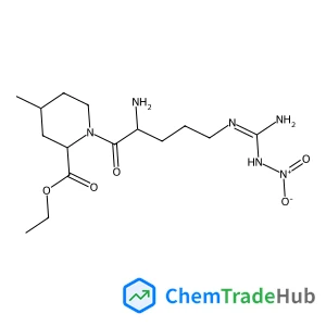 Ethyl (2R,4R)-4-methyl-1-[N~5~-(N-nitrocarbamimidoyl)-L-ornithyl]-2-piperidinecarboxylate