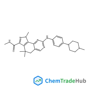 N,1,4,4-Tetramethyl-8-{[4-(4-methyl-1-piperazinyl)phenyl]amino}-4,5-dihydro-1H-pyrazolo[4,3-h]quinazoline-3-carboxamide