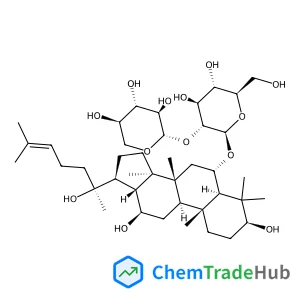 (3beta,6alpha,12beta)-3,12,20-Trihydroxydammar-24-en-6-yl 2-O-beta-D-xylopyranosyl-beta-D-glucopyranoside (3beta,6alpha,12beta)-3,12,20-Trihydroxydammar-24-en-6-yl 2-O-beta-D-xylopyranosyl-beta-D-glucopyranoside