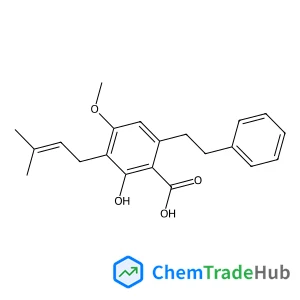 2-Hydroxy-4-methoxy-3-(3-methyl-2-buten-1-yl)-6-(2-phenylethyl)benzoic acid