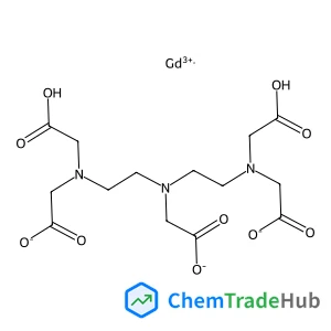 Gadolinium hydrogen 2,2',2'',2''',2''''-(1,2-ethanediylnitrilo)pentaacetate (1:2:1) Chemical_Structure_Of