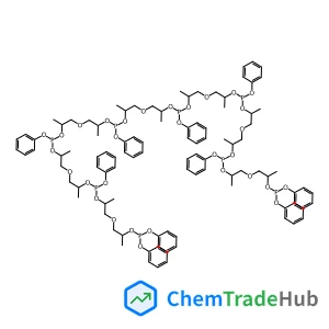 Diphenyl 6,9,11,14-tetramethyl-7,13-diphenyl-4,10,16-trioxa-7,13-diphosphanonadecane-2,18-diyl bis(6,10,14-trimethyl-8,16,16-triphenoxy-4,7,9,12,15-pentaoxa-8,16-diphosphahexadecan-2-yl) bis(phosphite
)