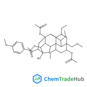 4-Methylaconitane-1,3,6,8,13,14,16,18-octol; (1α,3α,6α,14α,16β)-form, O1,O6,O16,O18-Tetra-Me, N-Et, 14-O-(4-methoxybenzoyl), 3,8-di-Ac