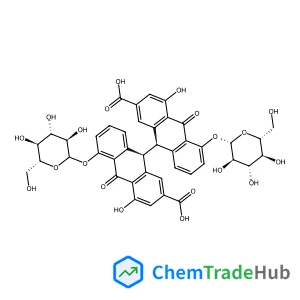 (9R,9'R)-5-(beta-D-Glucopyranosyloxy)-5'-(D-glucopyranosyloxy)-4,4'-dihydroxy-10,10'-dioxo-9,9',10,10'-tetrahydro-9,9'-bianthracene-2,2'-dicarboxylic acid