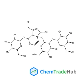 [(1S,7aa)-1a-(�-D-Glucopyranosyloxy)-5,7a-dihydro-5a-hydroxy-7-(hydroxymethyl)cyclopenta[c]pyran-4aa(1H)-yl]2-O-�-D-glucopyranosyl-�-D-glucopyranoside