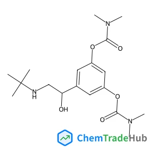 5-{1-Hydroxy-2-[(2-methyl-2-propanyl)amino]ethyl}-1,3-phenylene bis(dimethylcarbamate)
