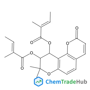 8,8-Dimethyl-2-oxo-9,10-dihydro-2H,8H-pyrano[2,3-f]chromene-9,10-diyl (2E,2'E)bis(2-methyl-2-butenoate)