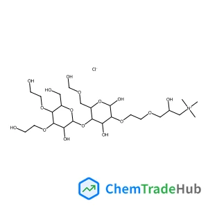 4-O-[3,4-Bis-O-(2-hydroxyethyl)-alpha-D-glucopyranosyl]-6-O-(hydroxymethyl)-2-O-{2-[2-hydroxy-3-(trimethylammonio)propoxy]ethyl}-beta-D-glucopyranose chloride