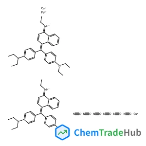 Bis((4-((4-(diethylamino)phenyl)(4-(ethylamino)-1-naphthyl)methylene)cyclohexa-2,5-dien-1-ylidene)diethylammonium) dicopper(1+) hexa(cyano-C)ferrate(4-)