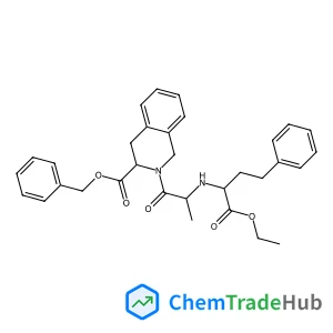 Benzyl (3S)-2-{N-[(2S)-1-ethoxy-1-oxo-4-phenyl-2-butanyl]-L-alanyl}-1,2,3,4-tetrahydro-3-isoquinolinecarboxylate (2Z)-2-butenedioate (1:1)