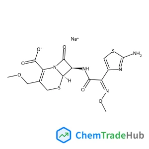 Sodium (6R,7R)-7-{[(2Z)-2-(2-amino-1,3-thiazol-4-yl)-2-(methoxyimino)acetyl]amino}-3-(methoxymethyl)-8-oxo-5-thia-1-azabicyclo[4.2.0]oct-2-ene-2-carboxylate