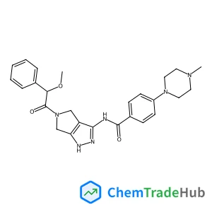N-{5-[(2R)-2-Methoxy-2-phenylacetyl]-1,4,5,6-tetrahydropyrrolo[3,4-c]pyrazol-3-yl}-4-(4-methyl-1-piperazinyl)benzamide