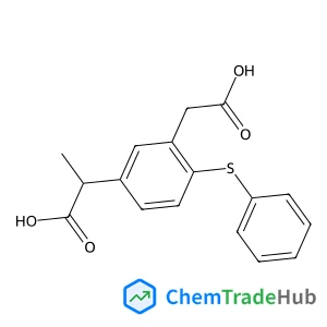 2-[3-(Carboxymethyl)-4-(phenylsulfanyl)phenyl]propanoic acid