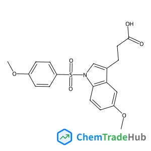 3-{5-Methoxy-1-[(4-methoxyphenyl)sulfonyl]-1H-indol-3-yl}propanoic acid