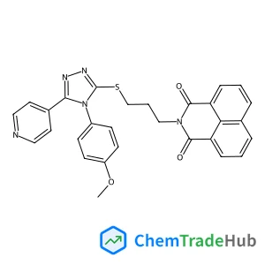 2-(3-{[4-(4-Methoxyphenyl)-5-(4-pyridinyl)-4H-1,2,4-triazol-3-yl]sulfanyl}propyl)-1H-benzo[de]isoquinoline-1,3(2H)-dione
