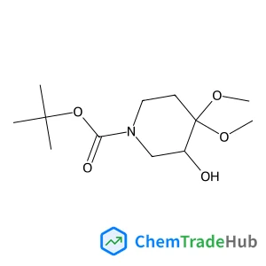 2-Methyl-2-propanyl 3-hydroxy-4,4-dimethoxy-1-piperidinecarboxylate