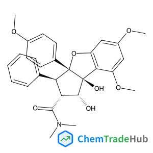 (1R,2R,3S,3aR,8bS)-1,8b-Dihydroxy-6,8-dimethoxy-3a-(4-methoxyphenyl)-N,N-dimethyl-3-phenyl-2,3,3a,8b-tetrahydro-1H-benzo[b]cyclopenta[d]furan-2-carboxamide