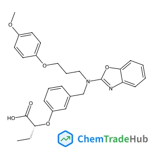 (2R)-2-[3-({1,3-Benzoxazol-2-yl[3-(4-methoxyphenoxy)propyl]amino}methyl)phenoxy]butanoic acid