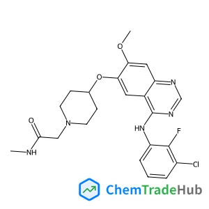 2-[4-({4-[(3-Chloro-2-fluorophenyl)amino]-7-methoxy-6-quinazolinyl}oxy)-1-piperidinyl]-N-methylacetamide