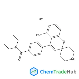 N,N-Diethyl-4-(5-hydroxyspiro[chromene-2,4'-piperidin]-4-yl)benzamide hydrochloride (1:1)