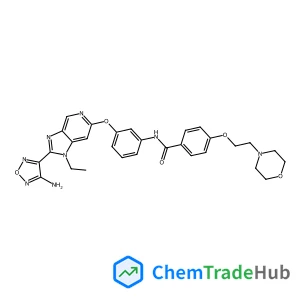 N-(3-{[2-(4-Amino-1,2,5-oxadiazol-3-yl)-1-ethyl-1H-imidazo[4,5-c]pyridin-6-yl]oxy}phenyl)-4-[2-(4-morpholinyl)ethoxy]benzamide