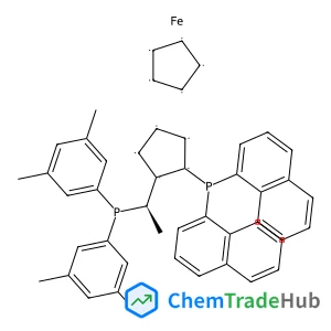 1,2,3,4,5-Cyclopentanepentayl, compd. with 1-[(1R)-1-[bis(3,5-dimethylphenyl)phosphino]ethyl]-2-(di-1-naphthalenylphosphino)-1,2,3,4,5-cyclopentanepentayl, iron salt (1:1:1)