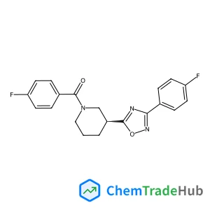 (4-Fluorophenyl){(3S)-3-[3-(4-fluorophenyl)-1,2,4-oxadiazol-5-yl]-1-piperidinyl}methanone