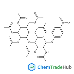 4-Nitrophenyl 2-acetamido-3,6-di-O-acetyl-2-deoxy-4-O-(2,3,4,6-tetra-O-acetyl-beta-D-galactopyranosyl)-beta-D-glucopyranoside