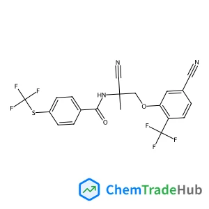 N-{2-Cyano-1-[5-cyano-2-(trifluoromethyl)phenoxy]-2-propanyl}-4-[(trifluoromethyl)sulfanyl]benzamide